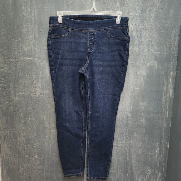 Denim Co Jeans 12 Blue Pull On Jegging Ankle Mid Rise Denim - Picture 1 of 10